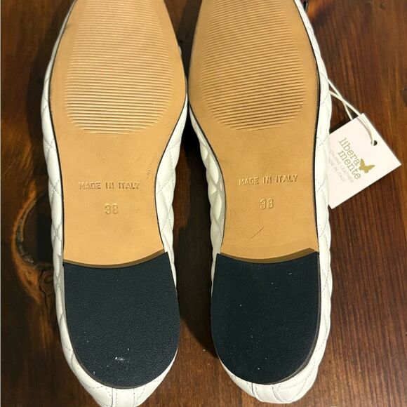 NWT Libera Mente Genuine Leather Made in Italy Quilted Ballet Flat Shoes Size 7 - Picture 9 of 9